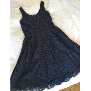 Delicate Raw Edge Lace Dress